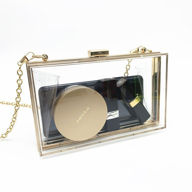 Geanta transparenta clutch Adira - TIARA CONCEPT STORE